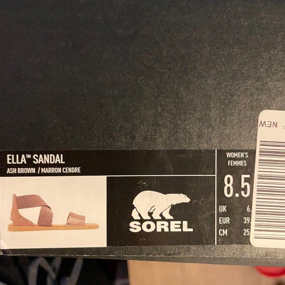 Sorel Ella Elastic Sandal - Ash Brown (Metallic) - Womens 8.5 - Picture 6 of 6